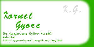 kornel gyore business card