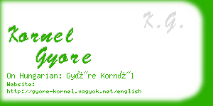 kornel gyore business card